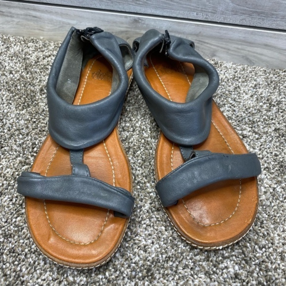 VIALIS Handmade Spain Harem, Back Zip Sandal EU 37 US 6